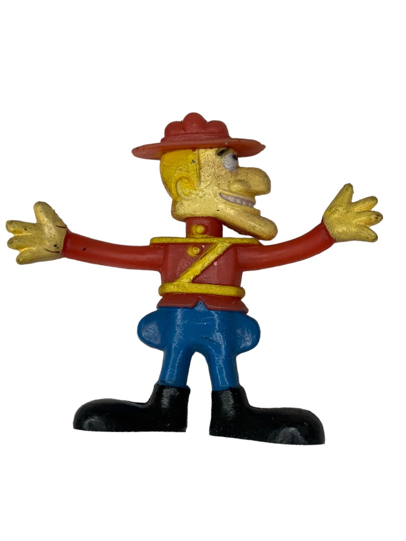 Vintage 1986 Jesco Dudley Do-Right Bendy Figurine Rocky & Bullwinkle 2.5"