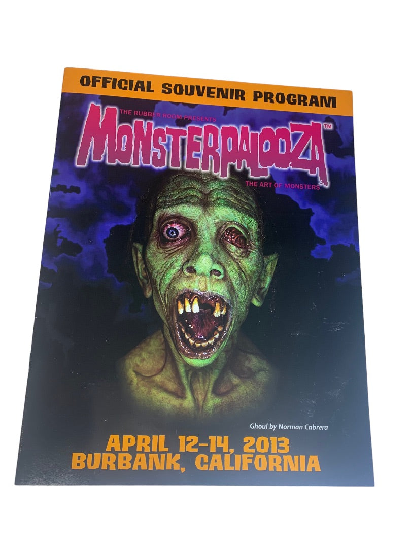 Monsterpalooza Official Souvenir Program April 12-14 2013 Burbank California