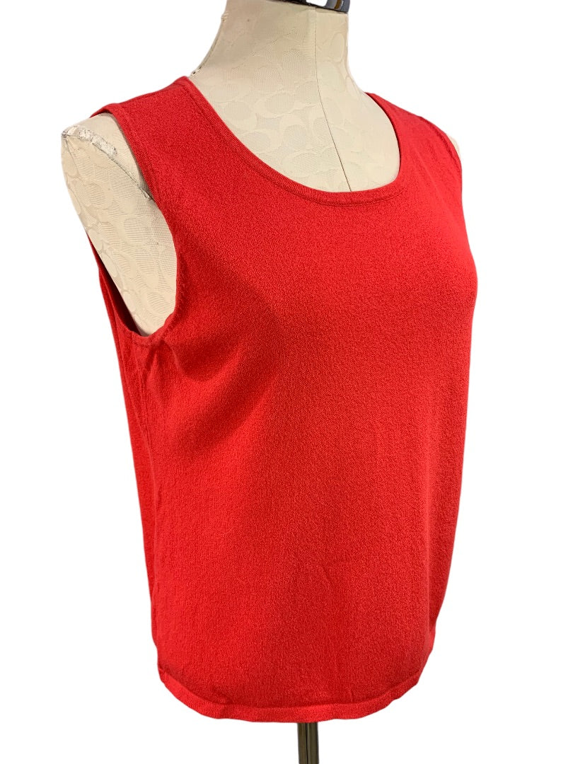 XL Chico's Women's Sleeveless Light Red Sweater Shell Sleeveless