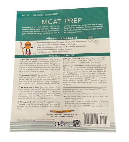 Examkrackers MCAT Biology 1 Molecules 11th Edition Biochemistry MCAT Preparation