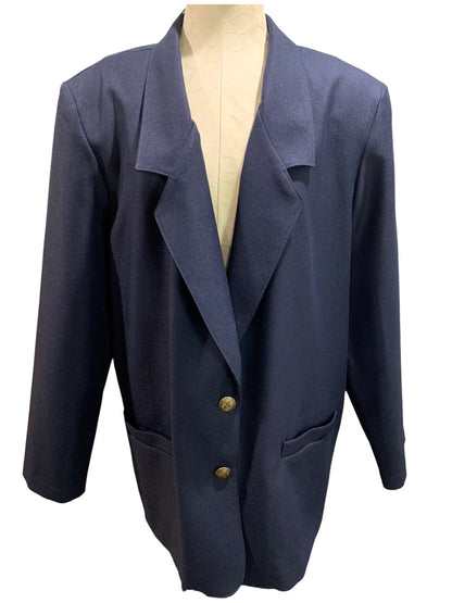 Size 24W Alfred Dunner Women's Navy Blue Blazer Plus Size