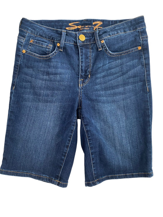 6 Seven Weekend Blue Jeans Denim Bermuda Shorts