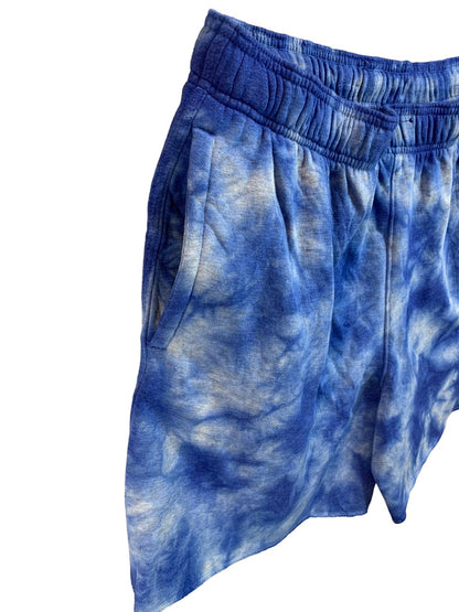 2XL Champion Men's Specialty Crush Pull On Blue Tie Dye Sweat Shorts Pockets