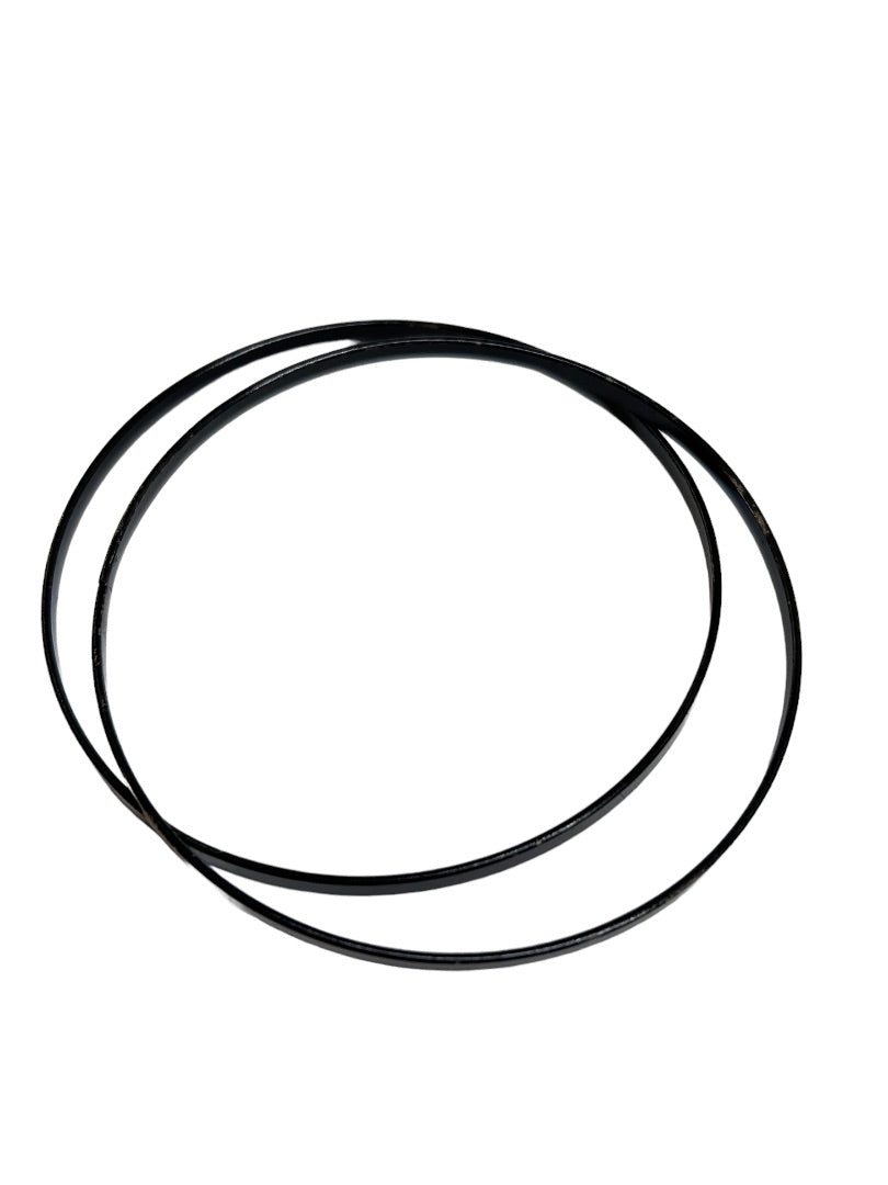 Set of 2 Smooth Black Metal Bangle Bracelets 2.5" Inside Diameter