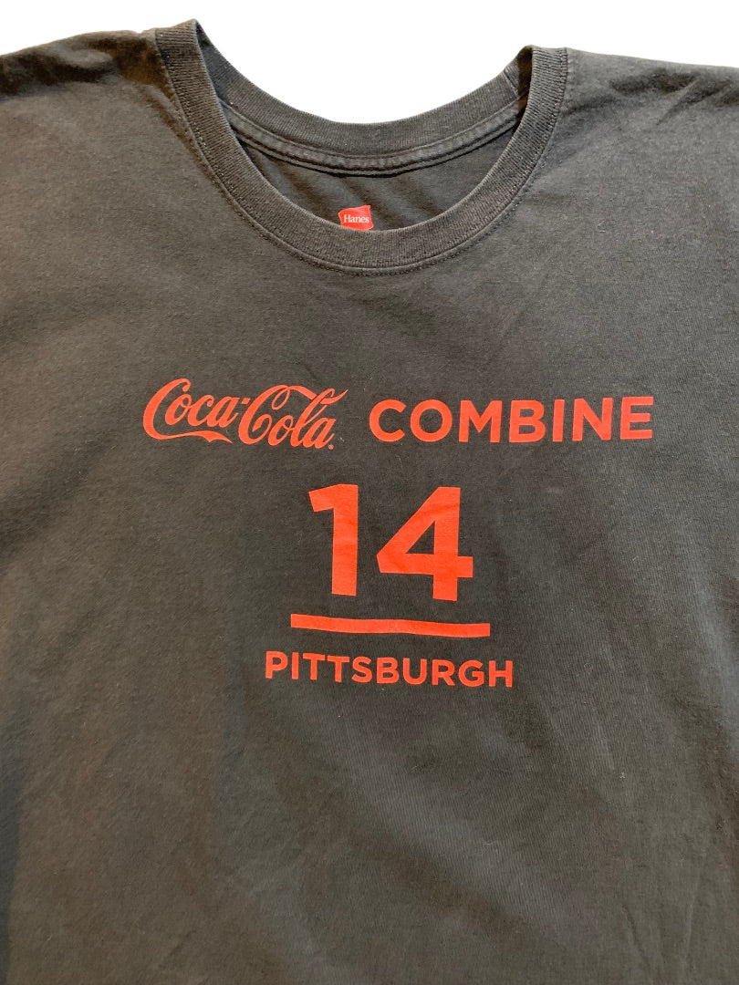 2XL Hanes Men's Black Tshirt "Coca-Cola Combine 14 Pittsburgh"