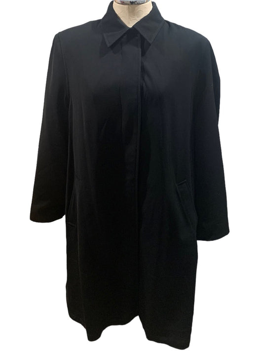 12 Anne Klein Women's Black Removable Lining Trench Coat