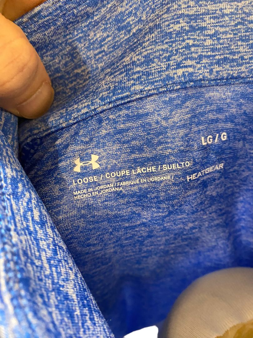 Large Under Armour Blue 1/4 Zip Jacket Layer