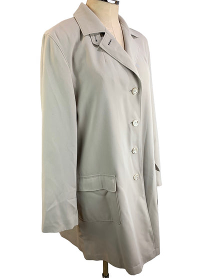 Large Gallery Women's Tan Jacket Pockets Overcoat Style