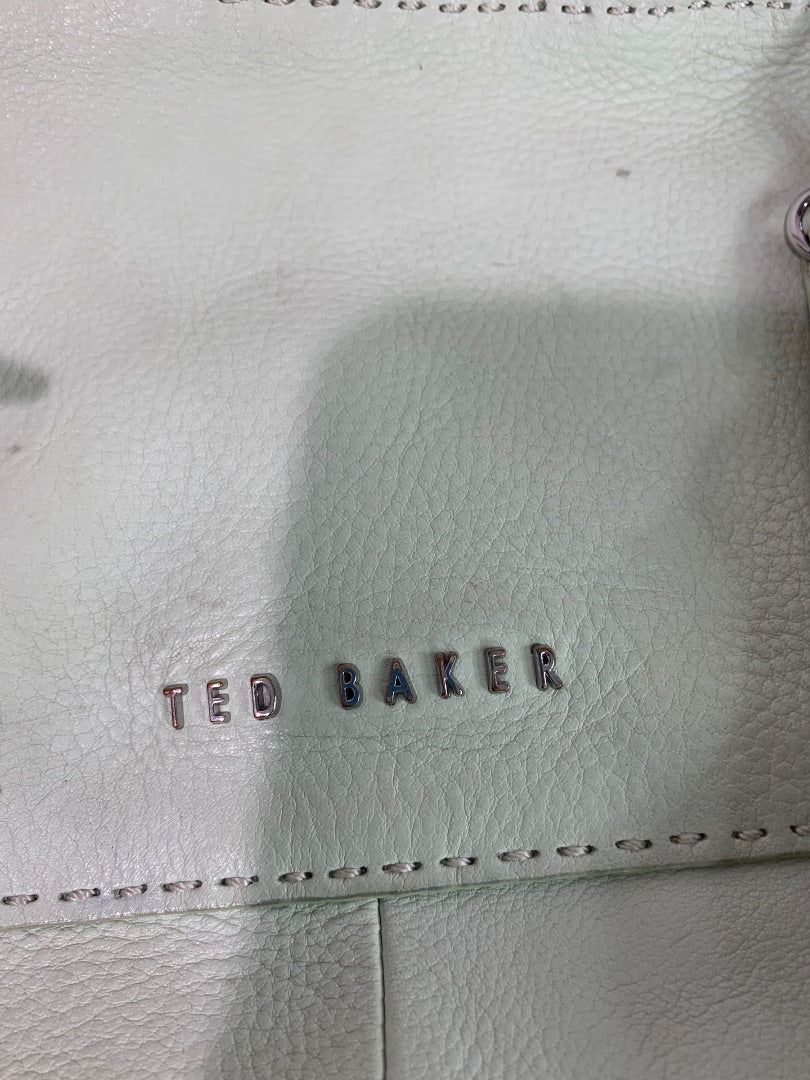 Ted Baker Hickory Stab Stitch Mint Green Leather Bag Rough Condition