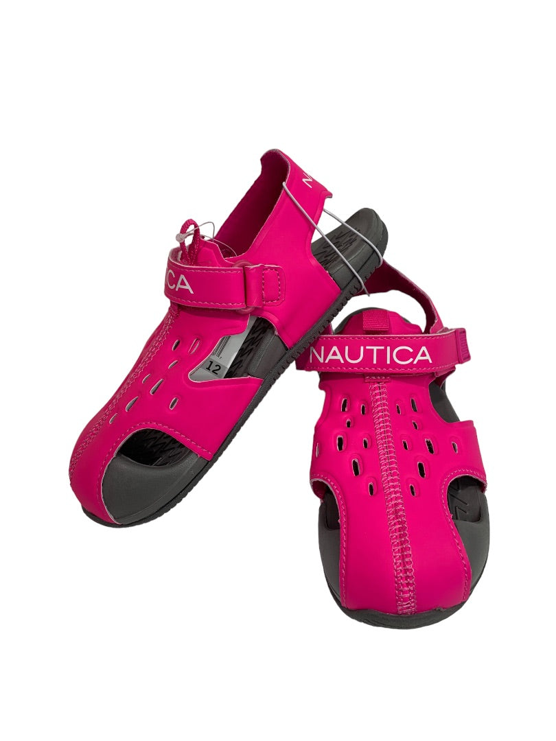 Size 12 Nautica Big Kids New Hot Pink Closed Toe Sandals Pearl 3