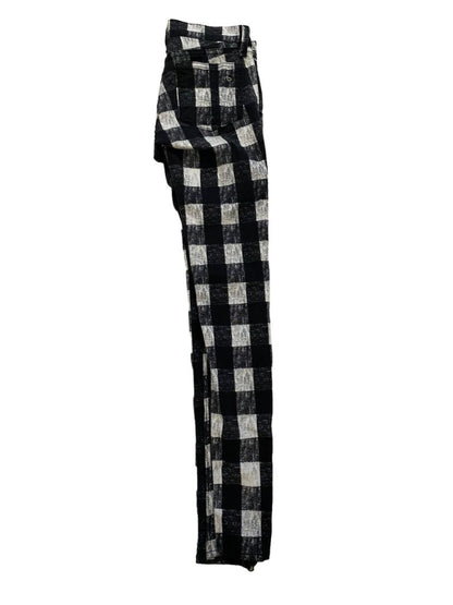 24 Rag & Bone Black and White Checked Skinny Jeans Zippers