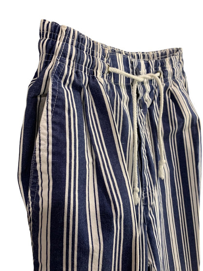 Medium Gap Women's Pull On Navy Blue White Stripe Pants Pockets Y2K