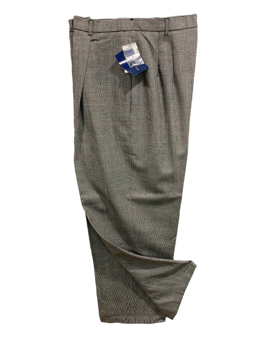 Size 12 Charter Club Women's New Glenn Plaid Wool Dress Pants Black White