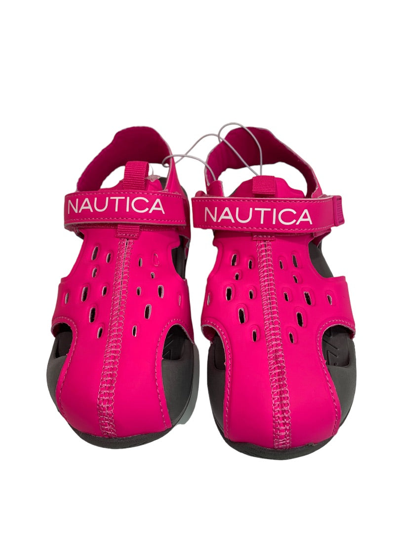 Size 12 Nautica Big Kids New Hot Pink Closed Toe Sandals Pearl 3