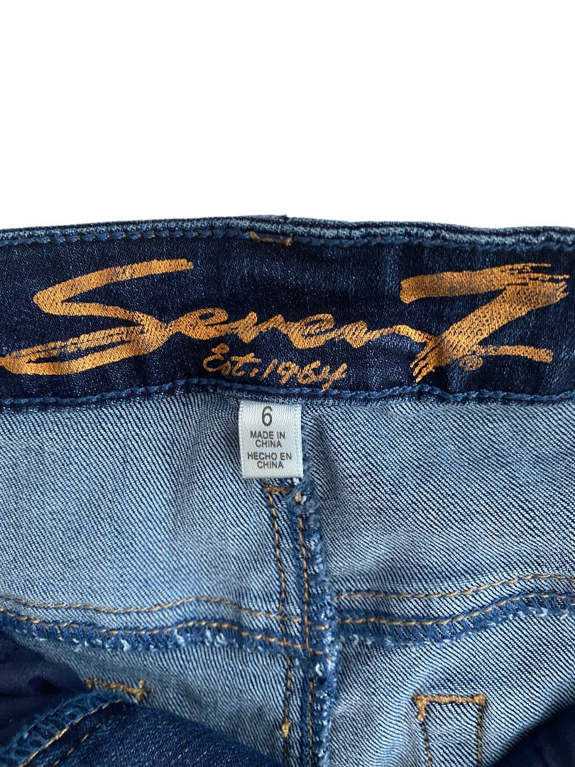 6 Seven Weekend Blue Jeans Denim Bermuda Shorts