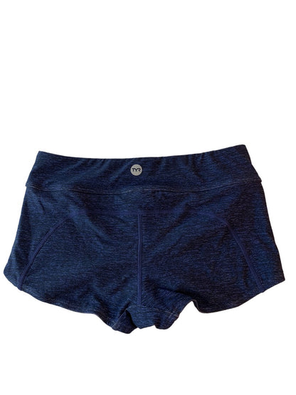 8 TYR Women's Swimwear Lapped Boy Shorts in Navy Blue UPF 50+ Protection