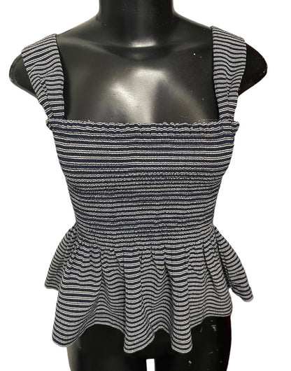 XXS Madewell Texture & Thread Smocked Peplum Tank Top