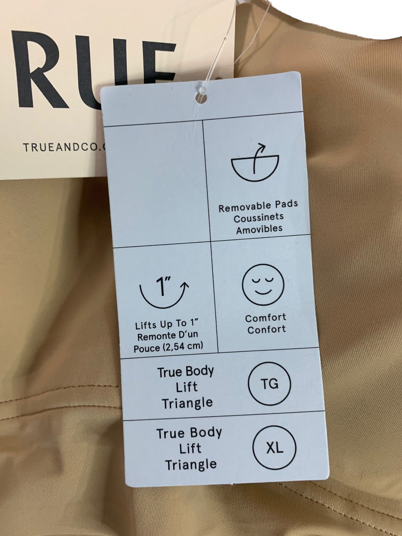XL The True Body Triangle Convertible Strap Bralette New Nude