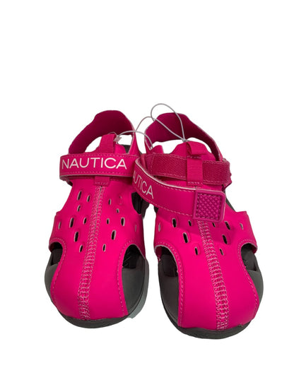 Size 12 Nautica Big Kids New Hot Pink Closed Toe Sandals Pearl 3