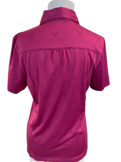 Medium Callaway Women's Magenta Golf Shirt Collard