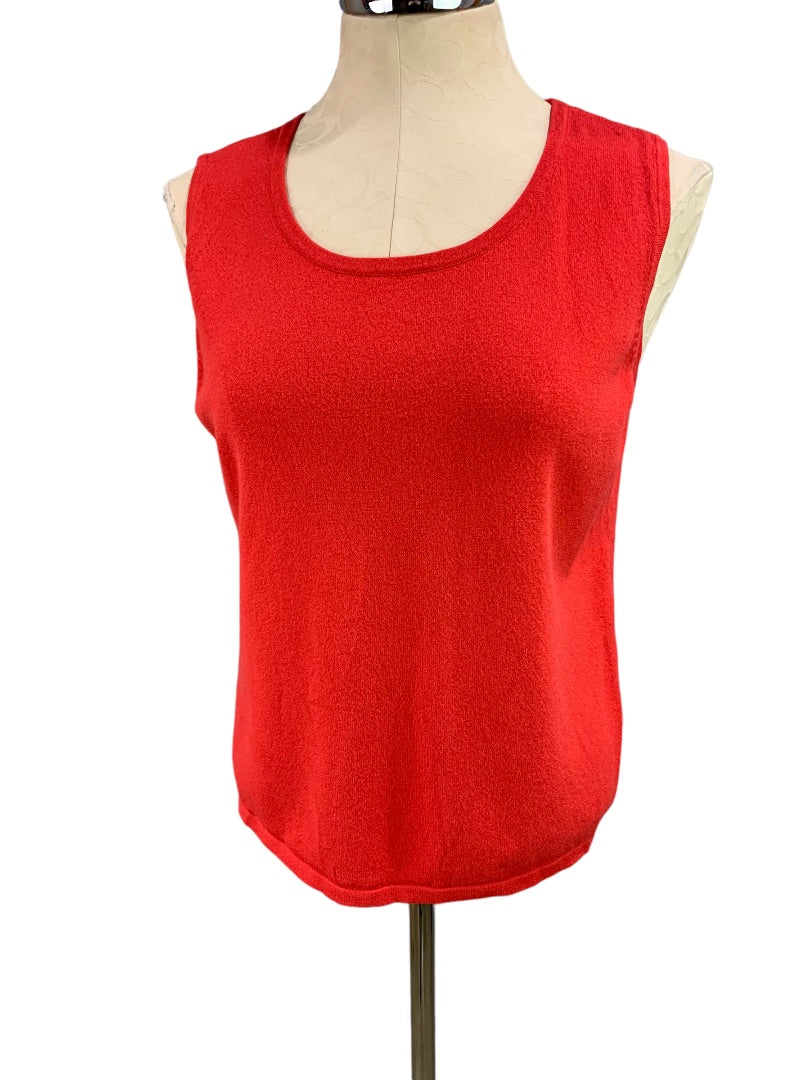 XL Chico's Women's Sleeveless Light Red Sweater Shell Sleeveless