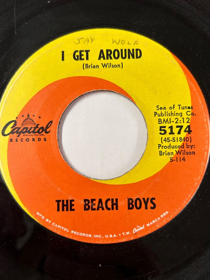 The Beach Boys 45 Single 5714 Capital Records I Get Around Don't Worry Baby