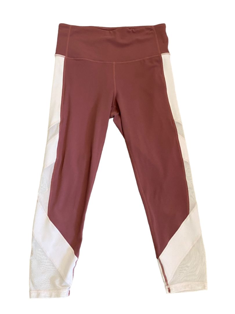 Small Athleta Mauve Pink and Beige Leggings