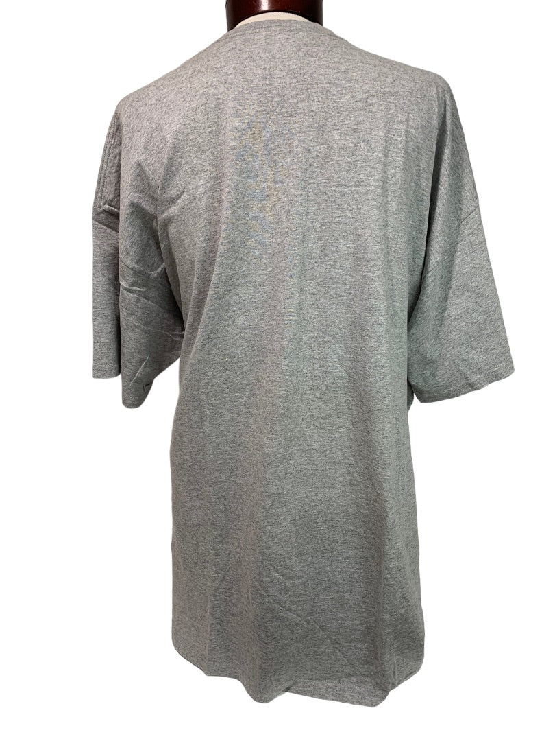 4XL Fruit of the Loom Men's Gray Short Sleeve Tshirt Cotton Blend