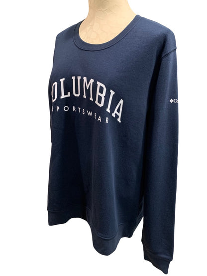 XXL Columbia Trek Women's New Graphic Crew Sweatshirt Navy Blue