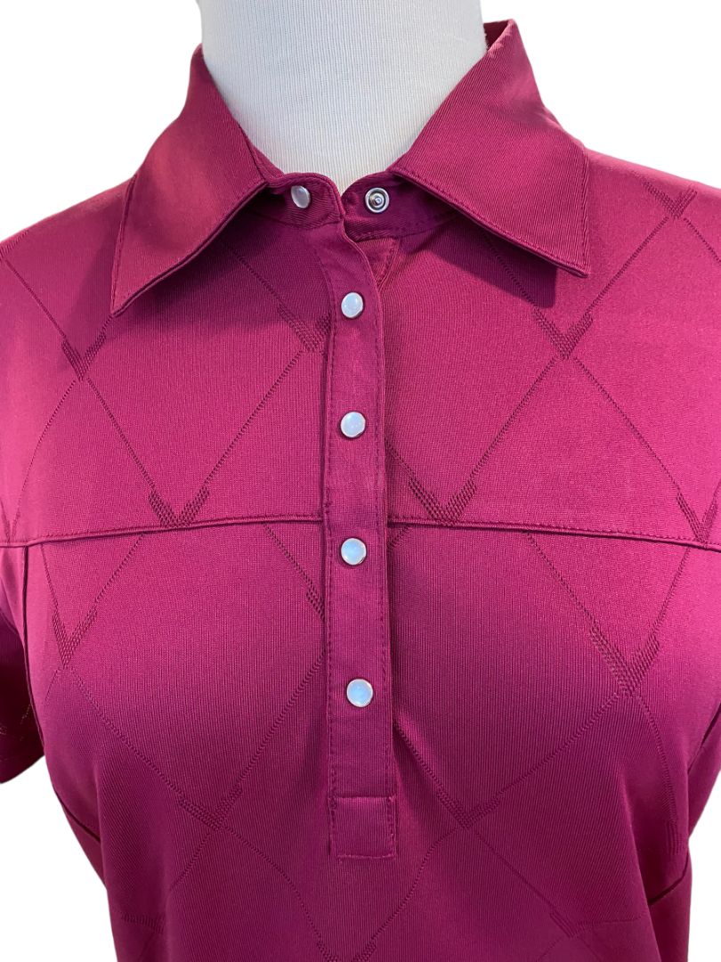 Medium Callaway Women's Magenta Golf Shirt Collard