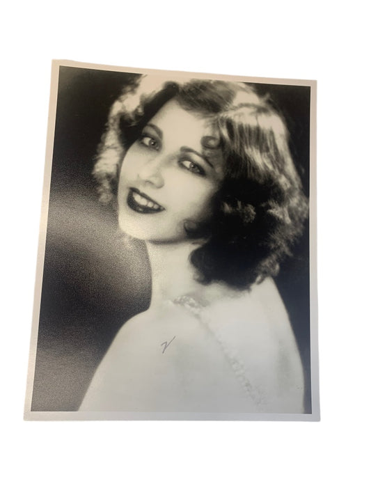 Carla Laemmle 8 x 10 Reproduction Photo Marked "V" Black and White