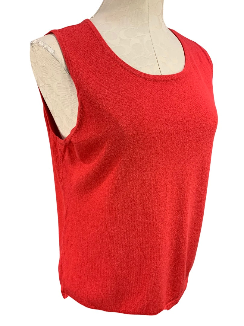 XL Chico's Women's Sleeveless Light Red Sweater Shell Sleeveless