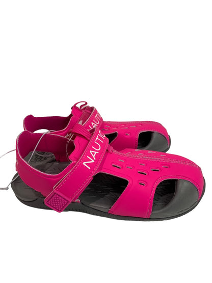 Size 12 Nautica Big Kids New Hot Pink Closed Toe Sandals Pearl 3