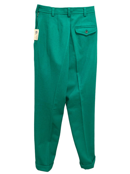 Size 5/6 Gap Vintage 1980s Kelly Green New Women's Wool Blend Lined Pants