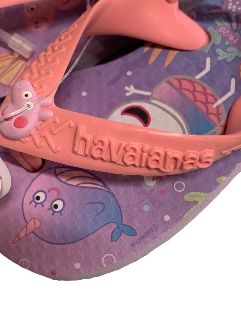 4C Havainas Toddler Flip Flops Peppa Pig Back Strap New