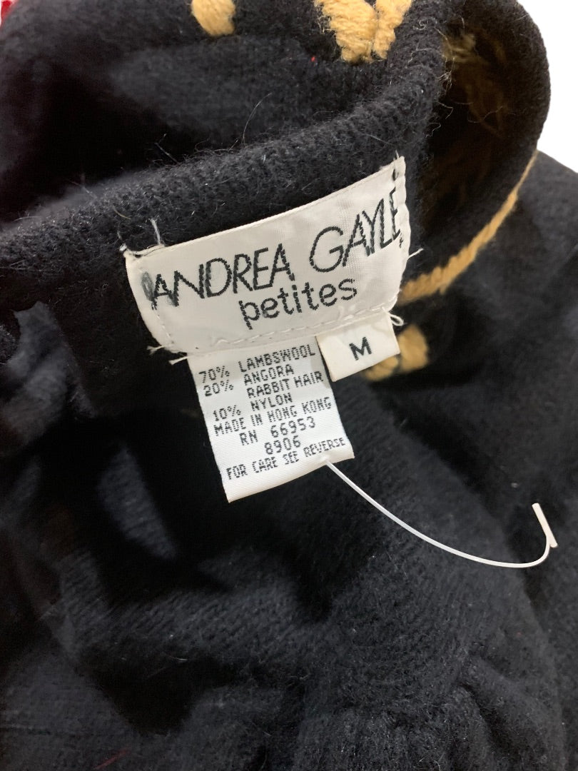 Medium Petite Andrea Gayle Women's Vintage 1990s Fittted Lambswool Angora Sweater