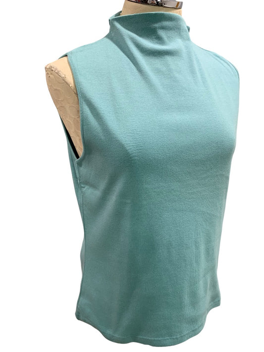 Large Izod Classics Women's 1990s Aqua Marine Sleeveless Tshirt Tank New