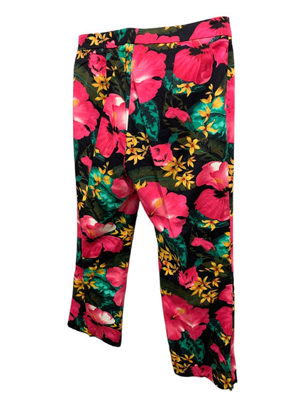 Size 8 Cache Women's Tropical Print Crop Capri Pants 25 Inch Inseam