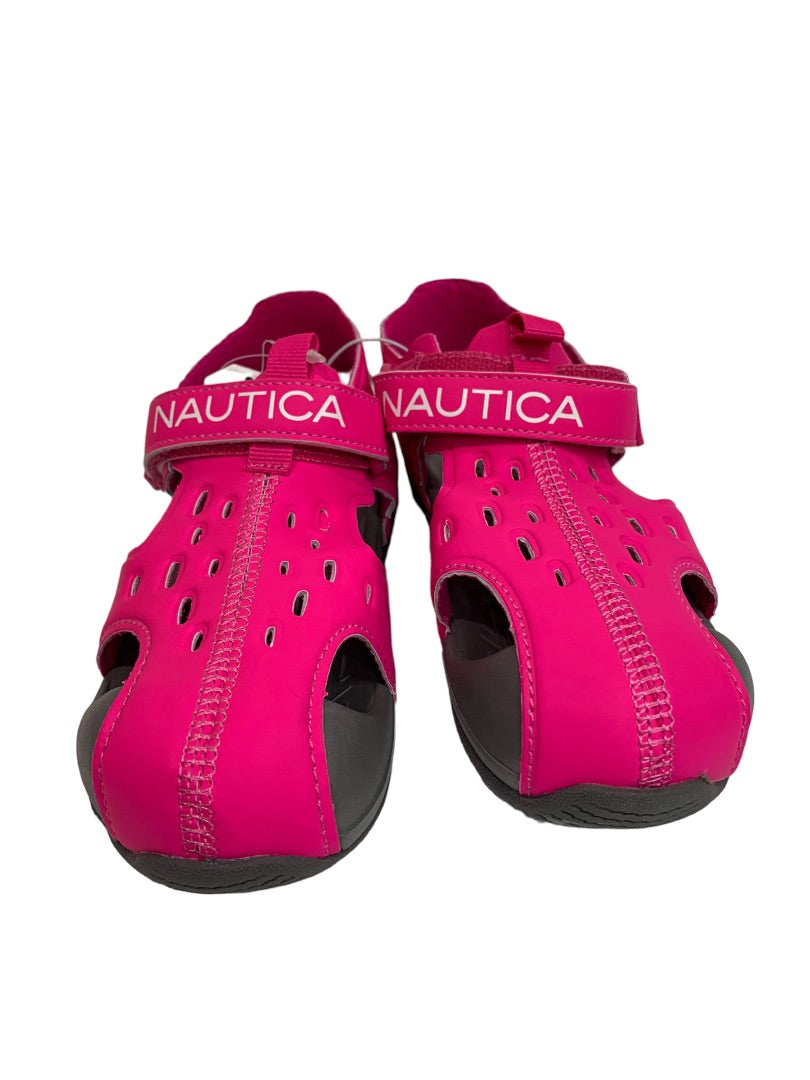 Size 12 Nautica Big Kids New Hot Pink Closed Toe Sandals Pearl 3