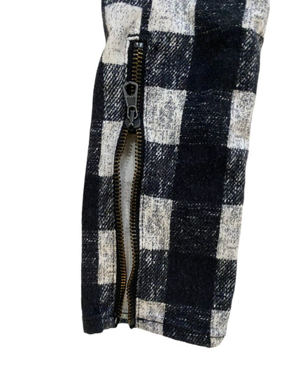 24 Rag & Bone Black and White Checked Skinny Jeans Zippers