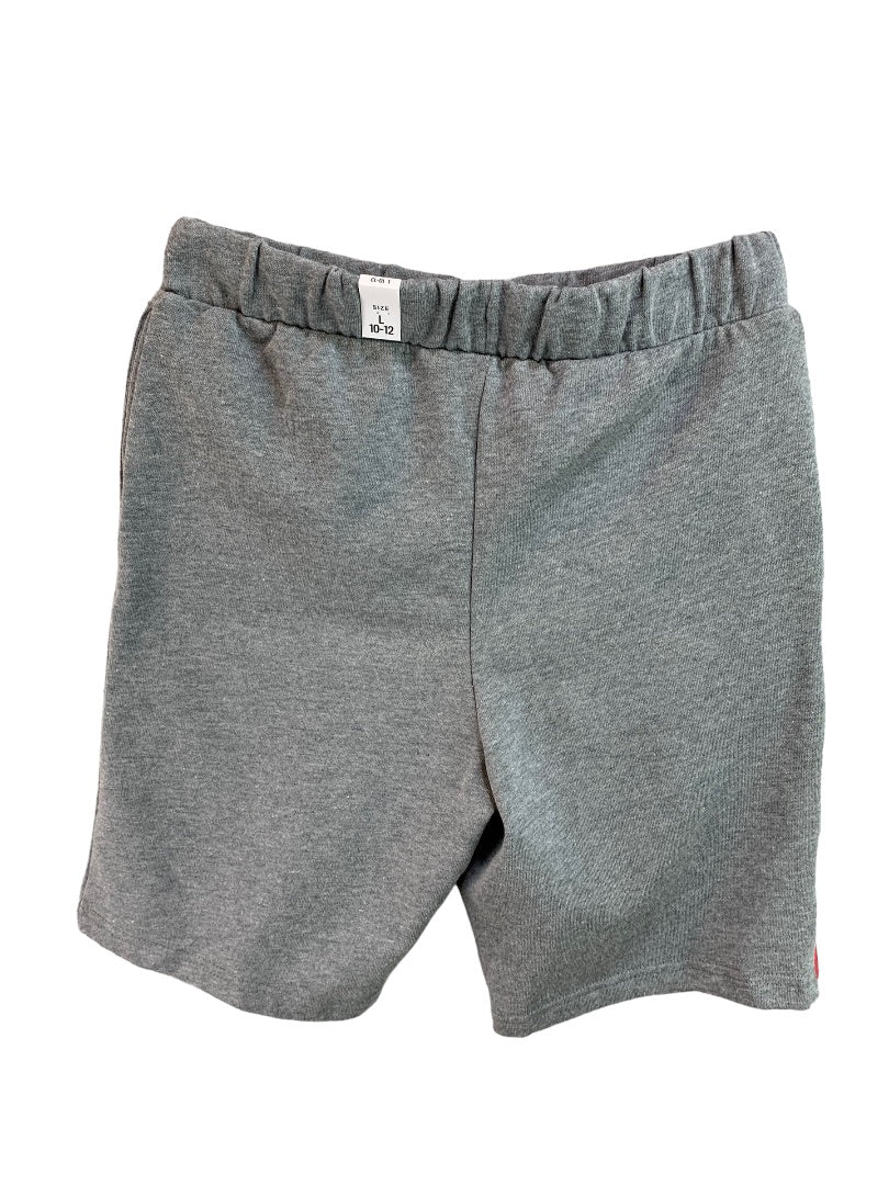 Large (10/12) The Children's Place Boy's Pull On Sweatshorts Gray USA Flag New