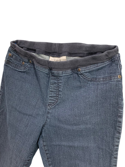 Large Chico's Plantinum Jeans Women's Pull On Stretch Denim Crop