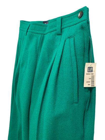 Size 5/6 Gap Vintage 1980s Kelly Green New Women's Wool Blend Lined Pants