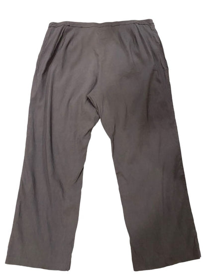 20W Eileen Fisher Linen Blend Wide Leg Pants Gray