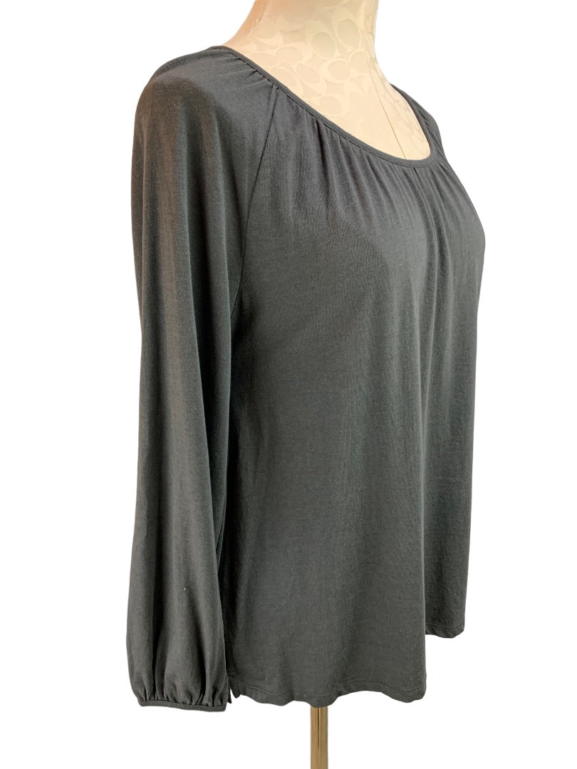 Small Old Navy Women's New Charcoal Gray Jersey Knit Long Sleeve Top Shirt