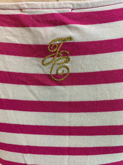 Medium Juicy Couture Women's Fuschia White Striped Tshirt Dress