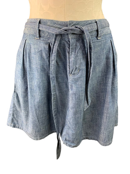 25 (0) Gap Women's Lightweight Jean Skirt Pleated Tie Belt