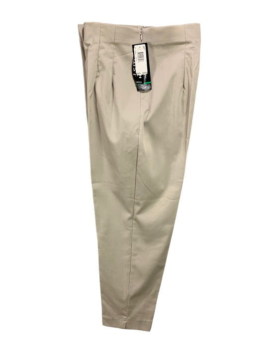 Size 12P Briggs Petite Women's New Stretch Khakis Back Zip Elastic Waist