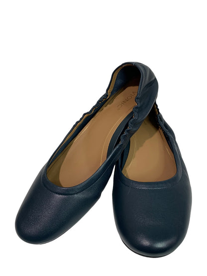 Size 11M Vionic Women's New Navy Blue Leather Ballet Flats Alexa