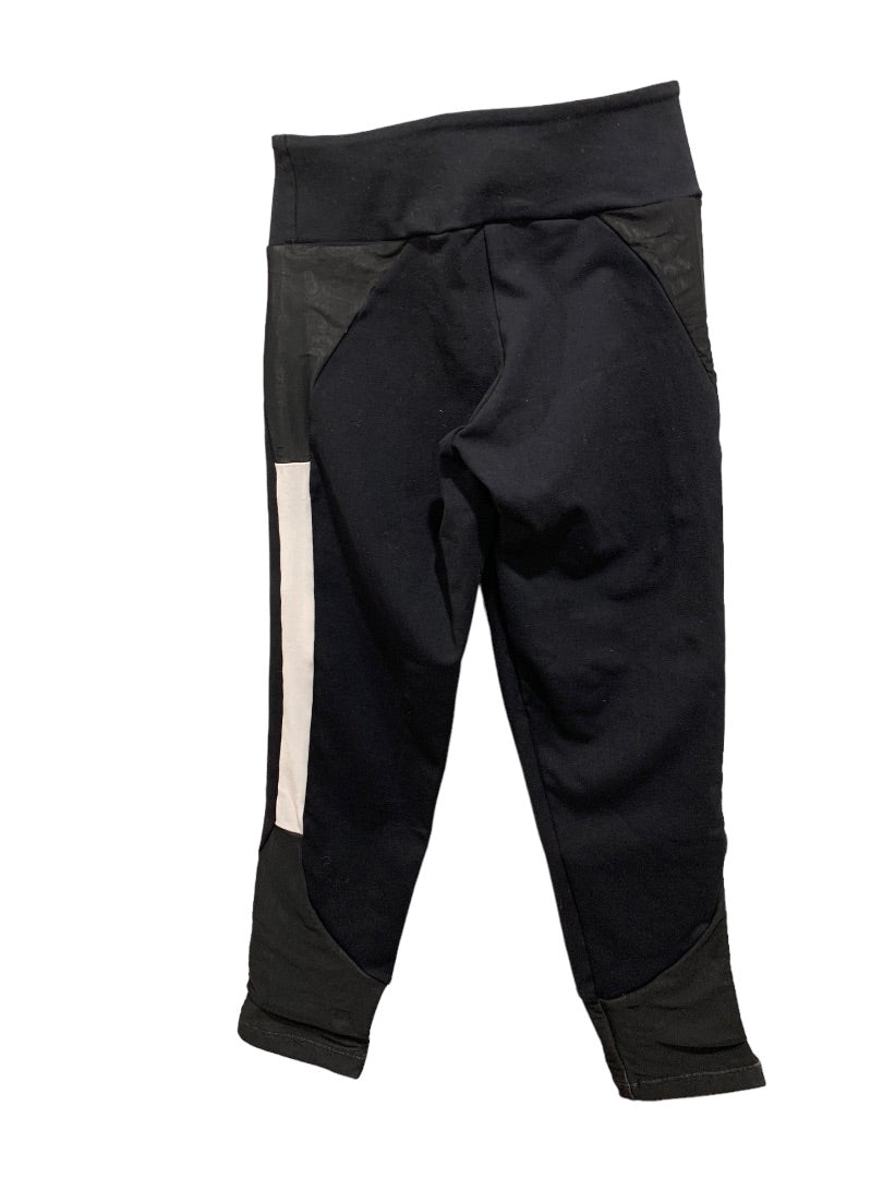 Small Medium Brasilsol Capri Activewear Womens Leggings Black Stripe